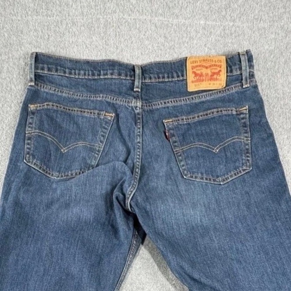 Levi's 511 Slim Fit Jeans Mens 36x32 Blue Medium Wash Stretch Denim